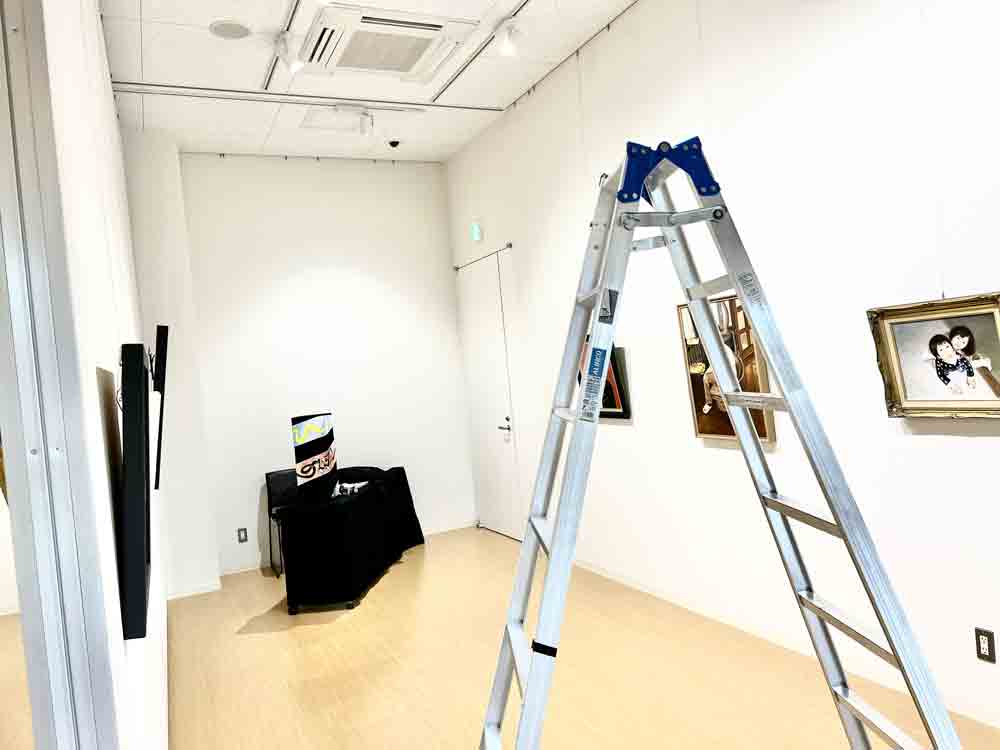 上西竜二 神辺絵画サークル展 搬入風景その9