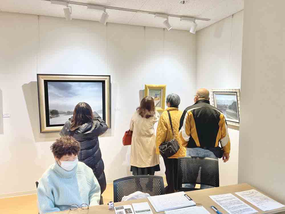 上西竜二 神辺絵画サークル展 会場風景その1