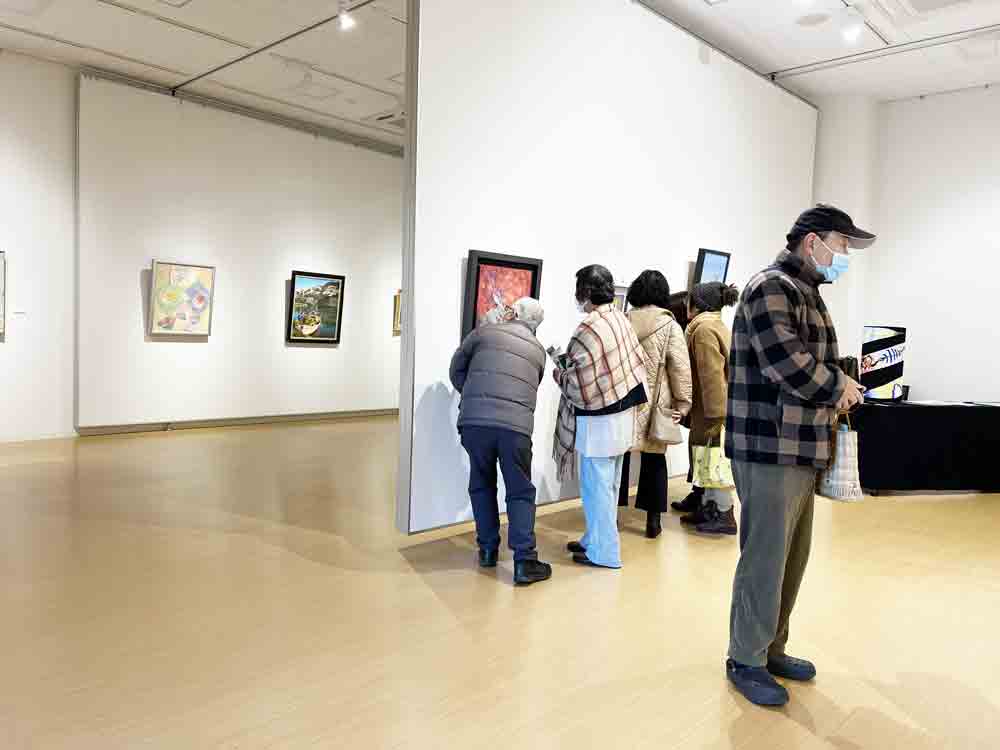 上西竜二 神辺絵画サークル展 会場風景その2