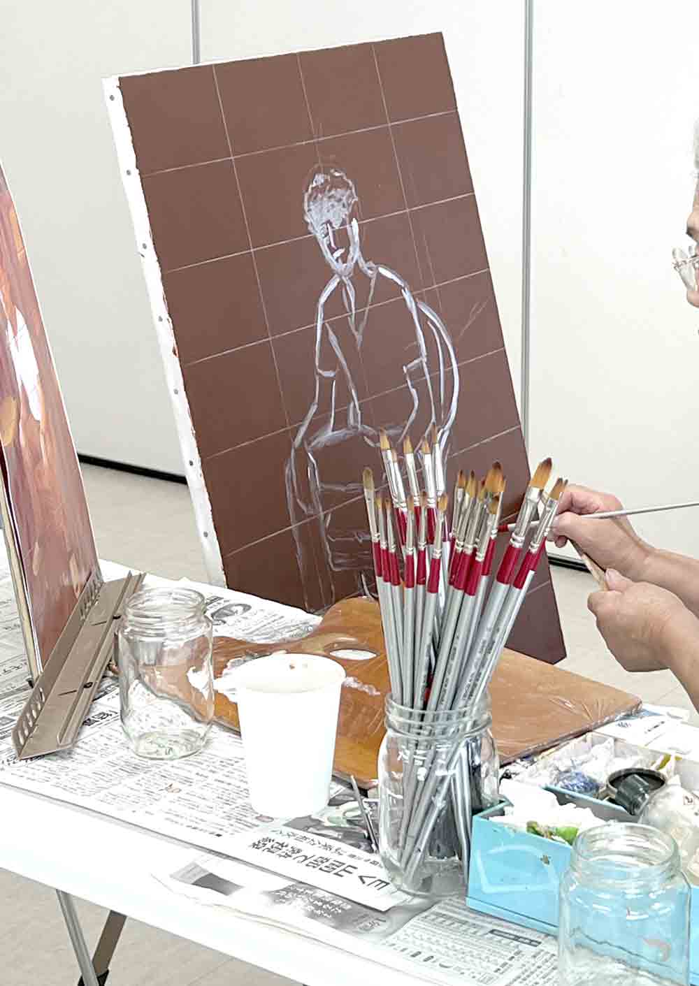 神辺絵画サークル-教室風景 その10