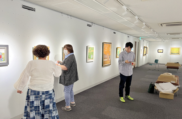 上西竜二 岡山教室展 搬入風景その4