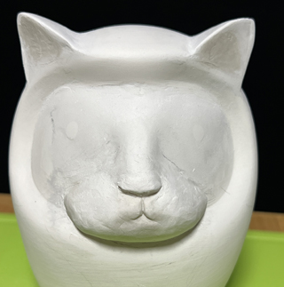 素焼きだるまに粘土盛り付け その2