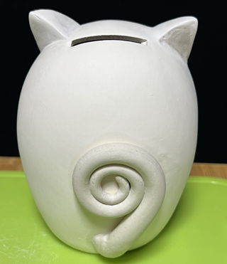 素焼きだるまに粘土盛り付け その3