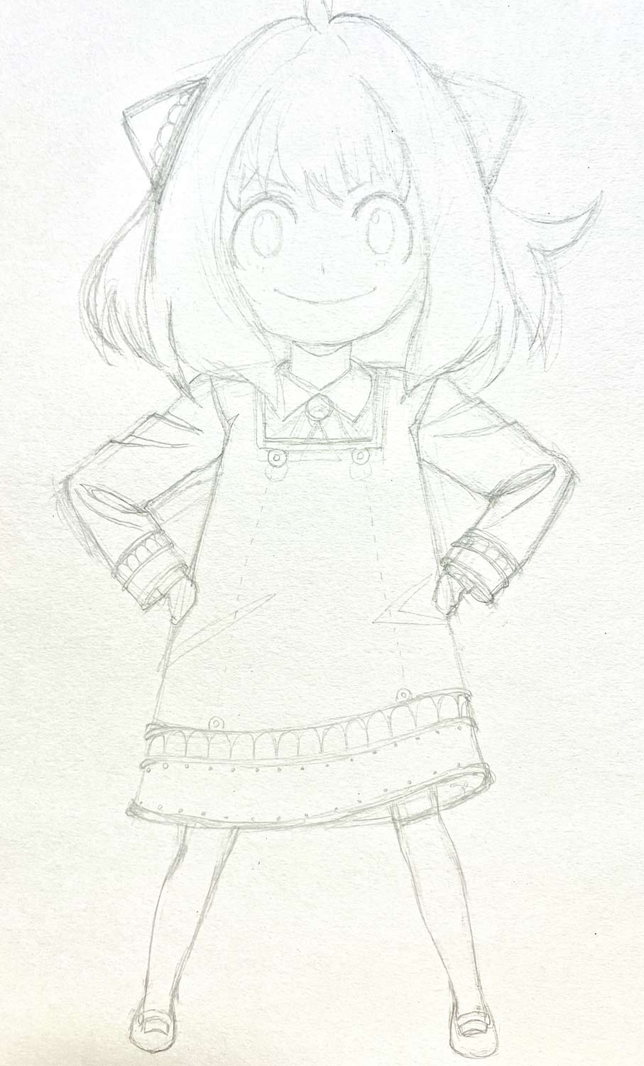 色の秘密ワークショップの隠し玉 アーニャの鉛筆の下描き